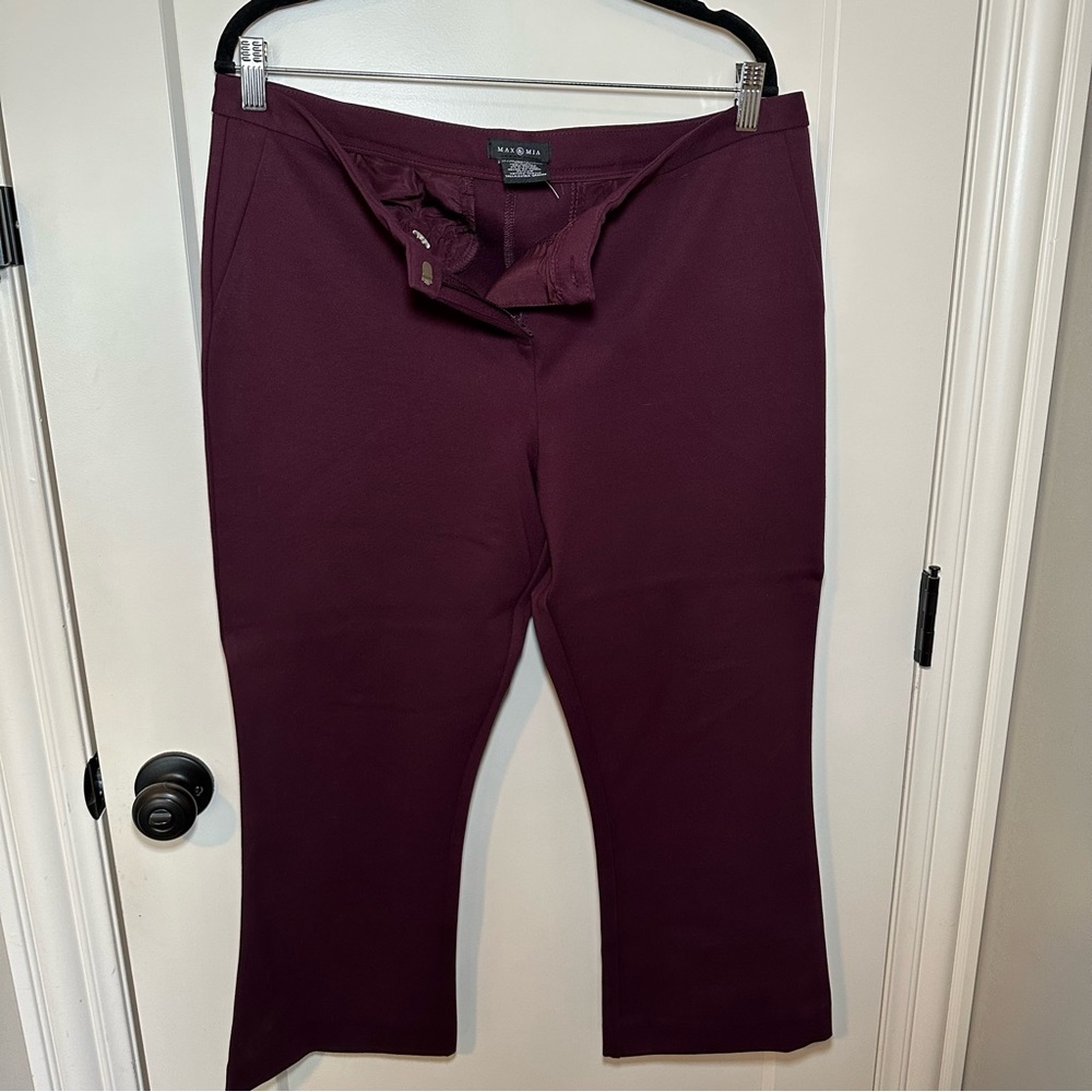 Max and Mia Work Career Pants purple Size XL (super short)